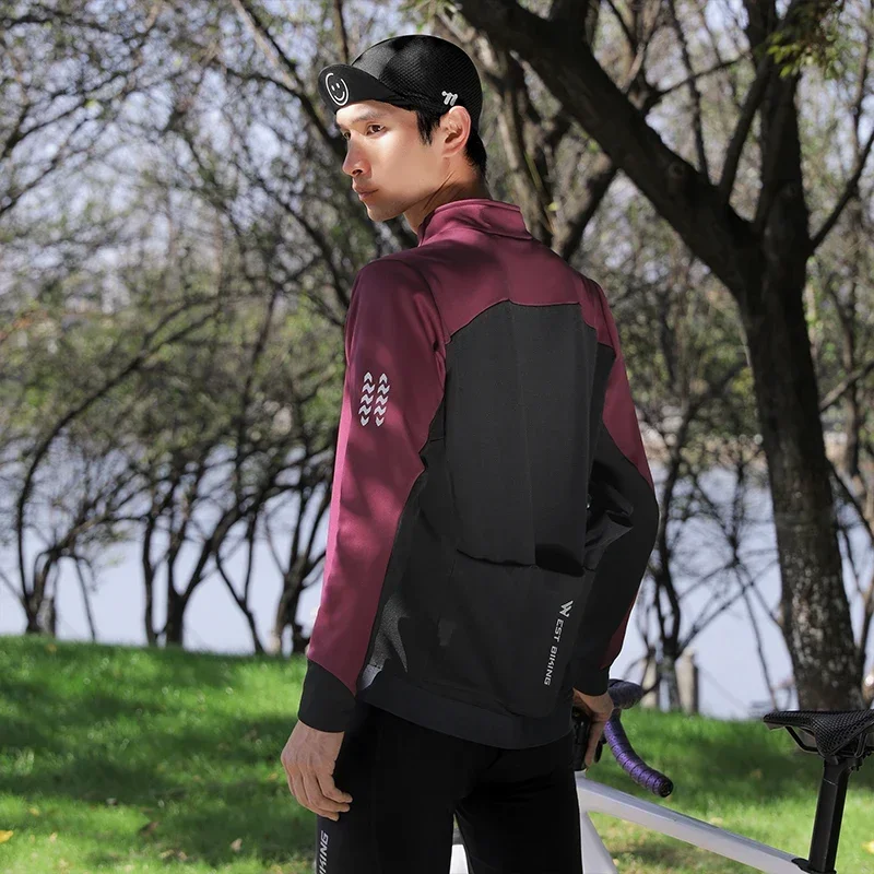Cycling Gear Jacket - WEST BIKING Autumn Winter Windproof Cycling